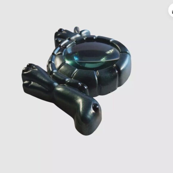 Vintage Resin Tortoise TURTLE Magnifying Glass Desk Office Paperweight Green - Picture 5 of 8